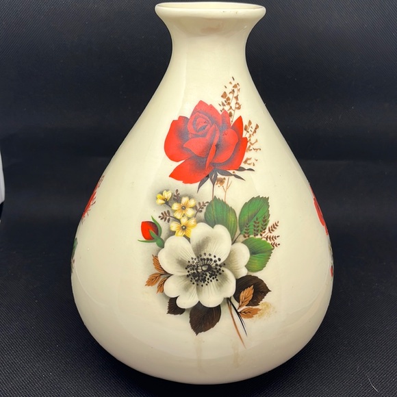 Art Vintage Ceramic Rose Vase Poshmark